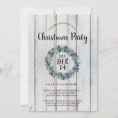 Rustikale Weihnachtsfeier Einladung (Vorderseite)