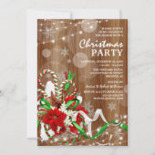 Rustikale Weihnachtsfeier Einladung (Vorderseite)