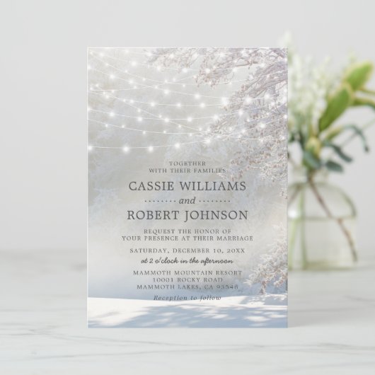 Rustikale Weihnachtsfeier Einladung (Stehend Vorderseite)