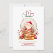Rustikale Weihnachtsfeier-Einladung Dankeskarte (Vorderseite)