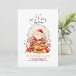 Rustikale Weihnachtsfeier-Einladung Dankeskarte