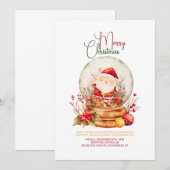 Rustikale Weihnachtsfeier-Einladung Dankeskarte (Vorne/Hinten)