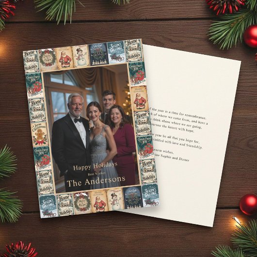 Rustikale Weihnachtsfeier Foto Feiertag Einladung