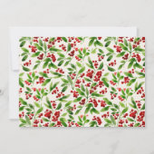 Rustikale Weihnachtsfeier Grün Einladung (Rückseite)