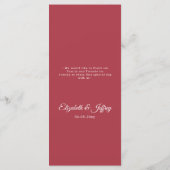 Rustikale Weihnachtsfeier Menükarte (Rückseite)