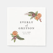 Rustikale Weihnachtsfeier mit botanischen Gewürzen Serviette (Vorderseite)