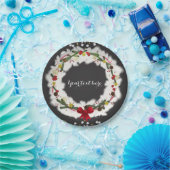 Rustikale Weihnachtsfeier Pappteller (Party)