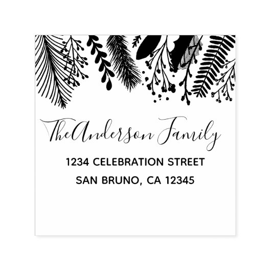 Rustikale Weihnachtsfeier Permastempel (Design)