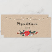 Rustikale Weihnachtsfeier Platzkarte (Vorne/Hinten)