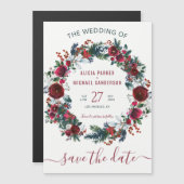 Rustikale Weihnachtsfeier retten das Datum Magneteinladung (Vorne/Hinten)