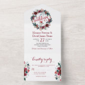 Rustikale Weihnachtsfeier RSVP All In One Einladung (Innen Boden)