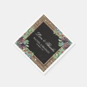 Rustikale Weihnachtsfeier Serviette (Ecke)