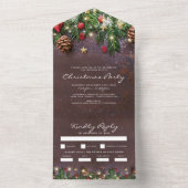 Rustikale Weihnachtsfeier UAWG All In One Einladung (Innen Boden)