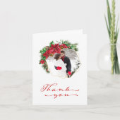 Rustikale Weihnachtsfeier Vielen Dank Dankeskarte (Vorderseite)