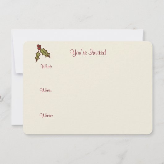 Rustikale Weihnachtsfeierlichkeiten Einladung (Rückseite)