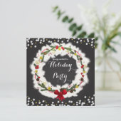 Rustikale Weihnachtsfeiertage Einladung (Stehend Vorderseite)