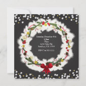 Rustikale Weihnachtsfeiertage Einladung (Rückseite)