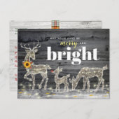 Rustikale Weihnachtsfeiertage - fröhlich und hell Postkarte (Vorne/Hinten)