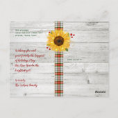 Rustikale Weihnachtsfeiertage - fröhlich und hell Postkarte (Rückseite)