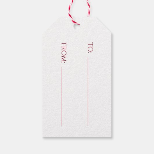 Rustikale Weihnachtsfeiertage Geschenkanhänger (Rückseite)