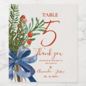 Rustikale Weihnachtsfeiertage in den Roten Bergen  Weinetikett (Einzelnes Label)