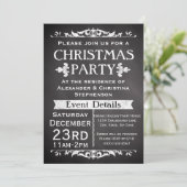 Rustikale Weihnachtsfeiertage Party Einladung (Stehend Vorderseite)