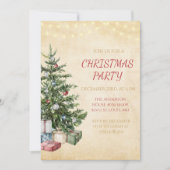 Rustikale Weihnachtsfeiertage-Party Einladungen (Vorderseite)