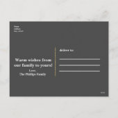 Rustikale Weihnachtsfeiertage Weißer Kiefernwald H Feiertagspostkarte (Rückseite)