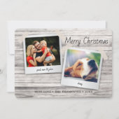 Rustikale Weihnachtsfeiertage Wohn Pinup Fotos Feiertagskarte (Vorderseite)