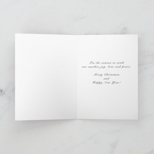 Rustikale Weihnachtsferien Karte (Innenseite)