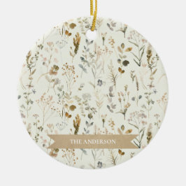 Rustikale Weihnachtsfotografie Keramik Ornament