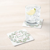 Rustikale WeihnachtsGastgeschenk Rechteckiger Pappuntersetzer (Vor Ort)