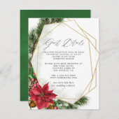 Rustikale Weihnachtsgeometrie für Hochzeitsgäste D Begleitkarte (Vorne/Hinten)