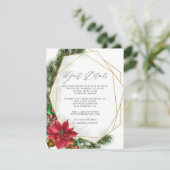 Rustikale Weihnachtsgeometrie für Hochzeitsgäste D Begleitkarte (Stehend Vorderseite)