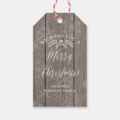 Rustikale Weihnachtsgeschenke Geschenkanhänger (Rückseite)