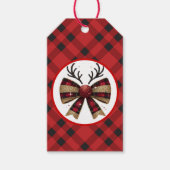 Rustikale Weihnachtsgeschenke Geschenkanhänger (Vorderseite)