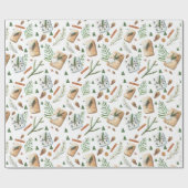 Rustikale Weihnachtsgeschenke Geschenkpapier (Flach)