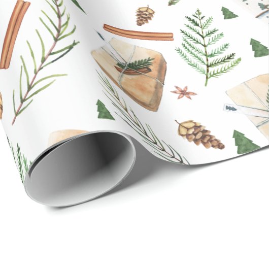 Rustikale Weihnachtsgeschenke Geschenkpapier (Rolleneckpunkt)