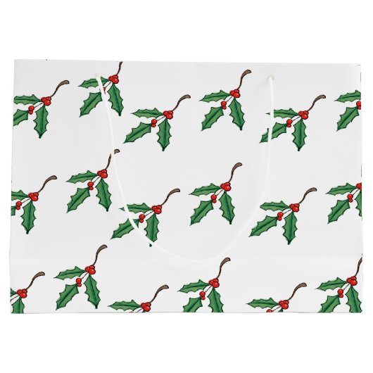 Rustikale Weihnachtsgeschenktasche Große Geschenktüte (Rückseite)