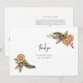 Rustikale Weihnachtsgrün GewürzWedding Dankeskarte (Vorne/Hinten)