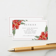 Rustikale Weihnachtshochzeit Poinsettia Rot