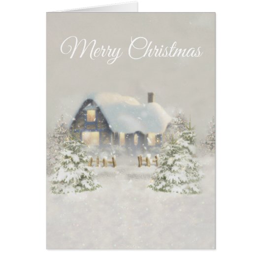 Rustikale Weihnachtshütte Wintersolstice Wald (Vorne)