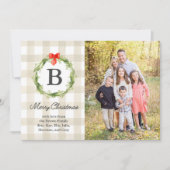 Rustikale Weihnachtskarte Einladung (Vorderseite)