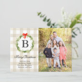 Rustikale Weihnachtskarte Einladung (Stehend Vorderseite)