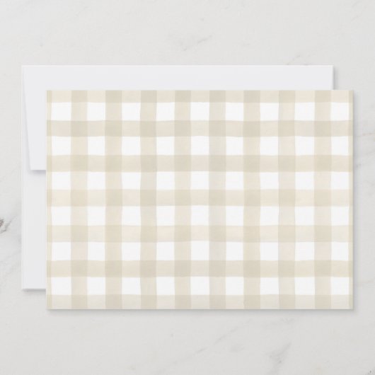 Rustikale Weihnachtskarte Einladung (Rückseite)