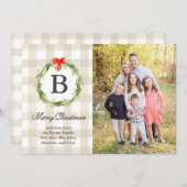 Rustikale Weihnachtskarte Einladung (Vorne/Hinten)