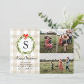 Rustikale Weihnachtskarte Einladung (Stehend Vorderseite)