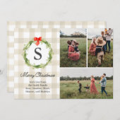 Rustikale Weihnachtskarte Einladung (Vorne/Hinten)