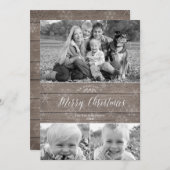 Rustikale Weihnachtskarte Feiertagskarte (Vorne/Hinten)