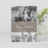 Rustikale Weihnachtskarte Feiertagskarte (Stehend Vorderseite)